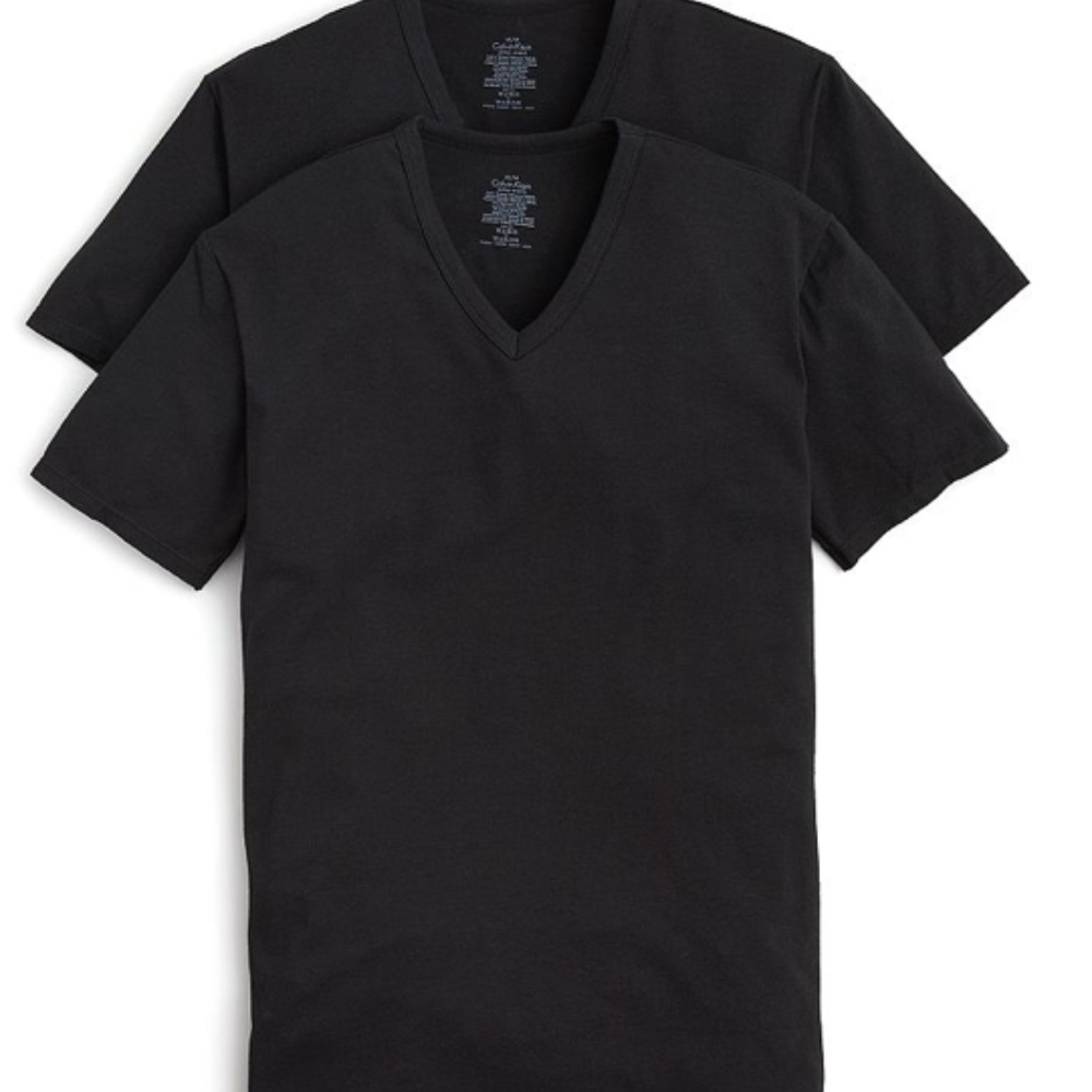 Men's Medium Calvin Klein Black V Neck TShirt